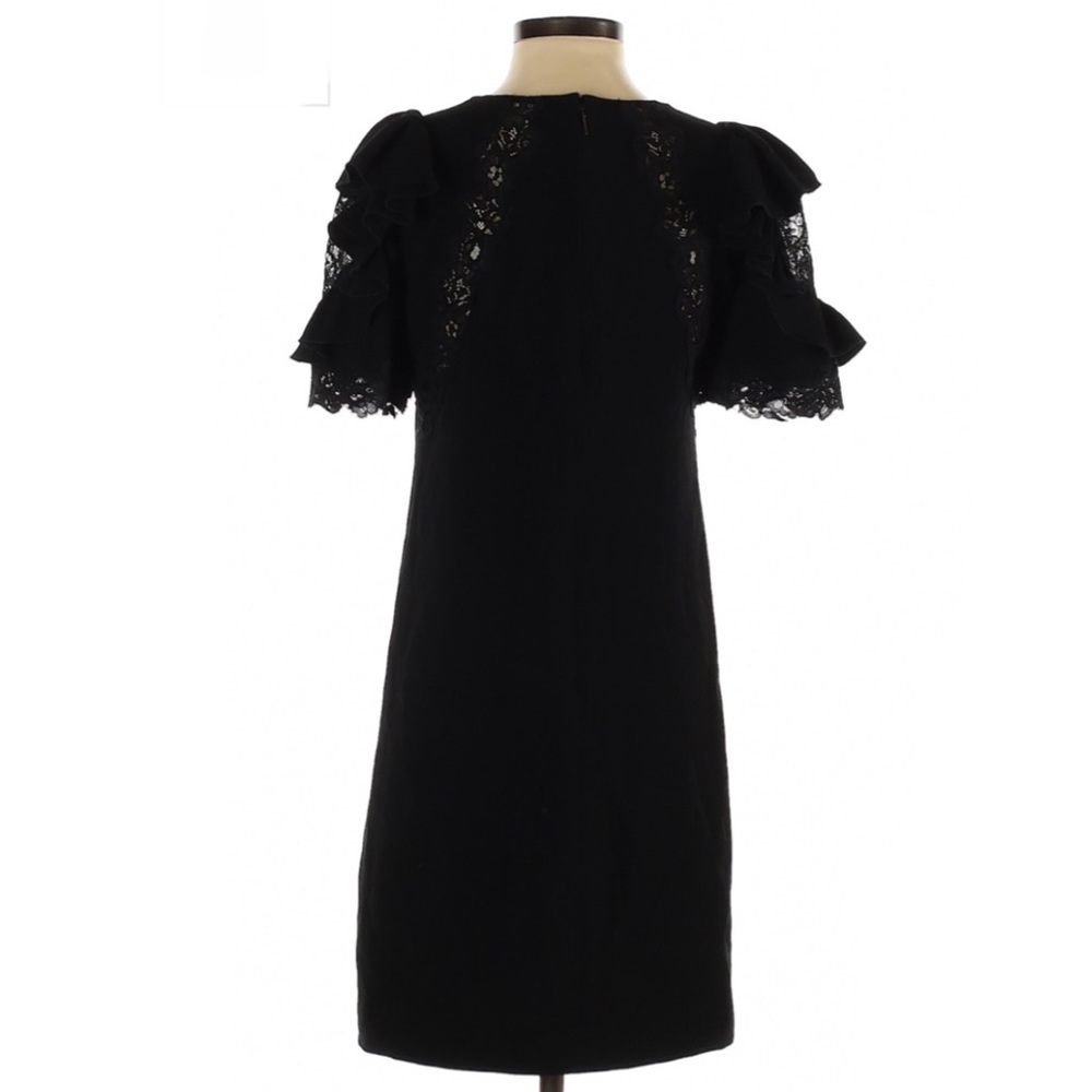 ❌SOLD❌Rebecca Taylor Black Lace Detailed Sheath Dress🖤🖤🖤 - Picture 3 of 8